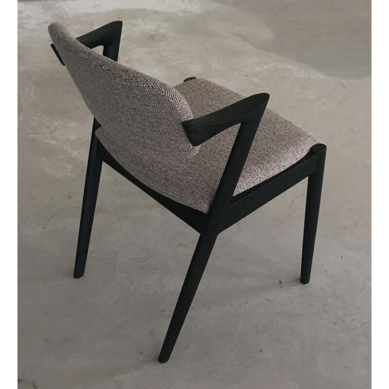 Juego de 6 sillas vintage ebonizadas de Kai Kristiansen