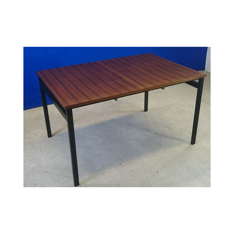 Scandinavian Degorre dining table in rosewood with extensions, Antoine PHILIPPON & Jacqueline LECOQ - 1950s 