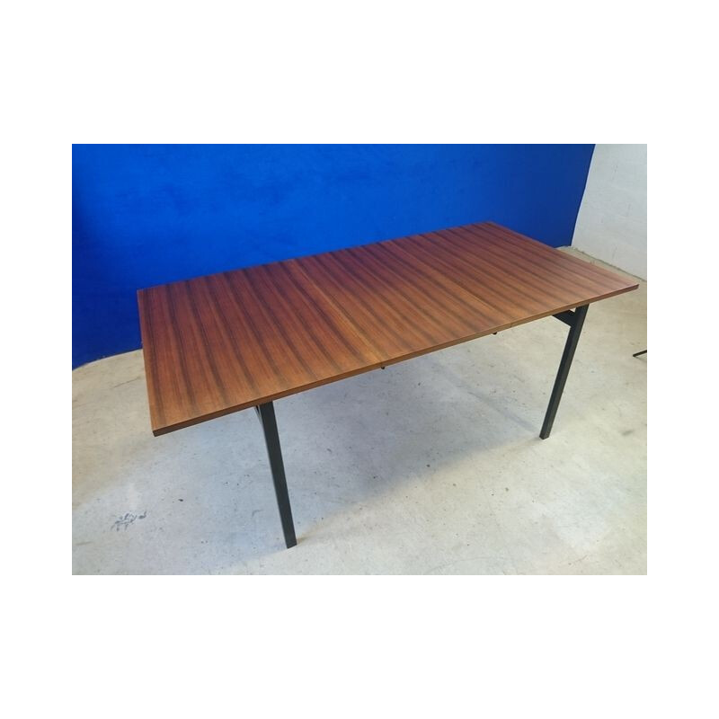 Scandinavian Degorre dining table in rosewood with extensions, Antoine PHILIPPON & Jacqueline LECOQ - 1950s 