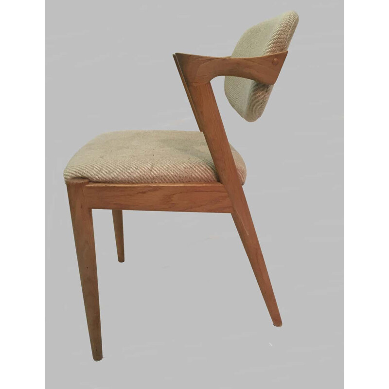 Set of 8 vintage Dining Chairs in Oak by Kai Kristiansen 1956s