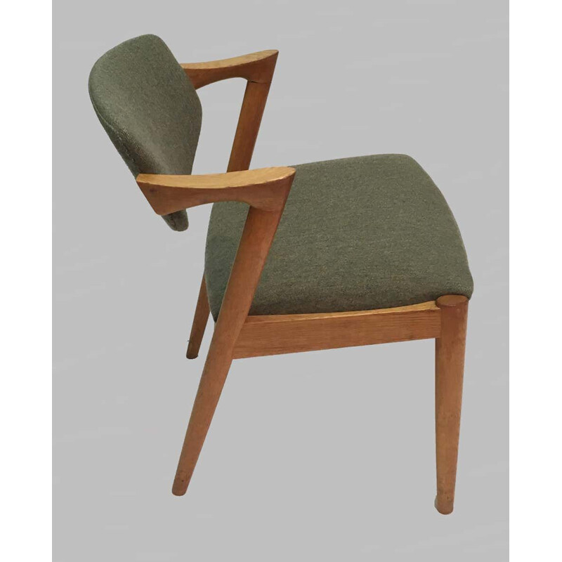 Set of 8 vintage Dining Chairs in Oak by Kai Kristiansen 1956s