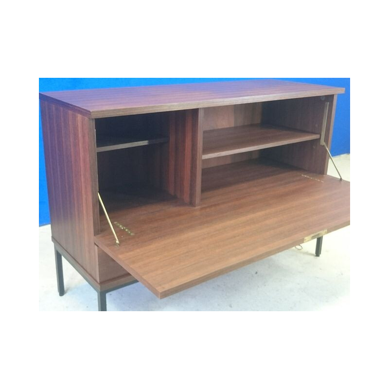 Scandinavian Degorre sideboard in rosewood and metal, Antoine PHILIPON & Jacqueline LECOQ - 1950s