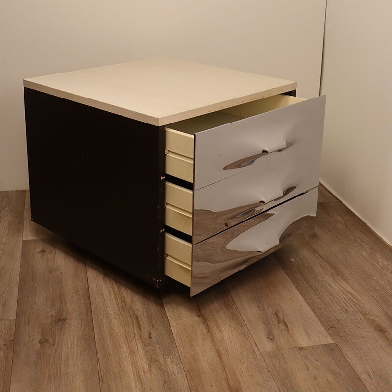 Vintage bedside table by Raymond Loewy for Doubinsky Frères 1970s