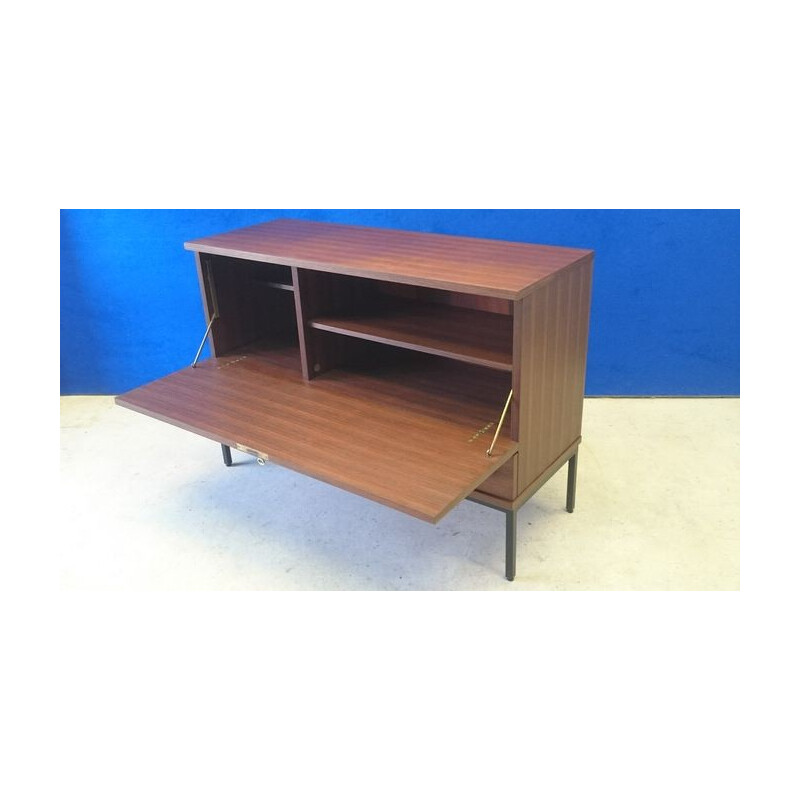 Scandinavian Degorre sideboard in rosewood and metal, Antoine PHILIPON & Jacqueline LECOQ - 1950s