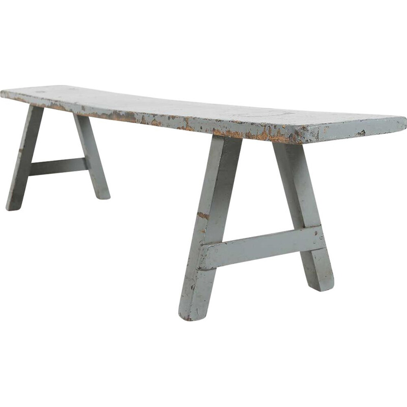 Vintage bench industrial grey 1920