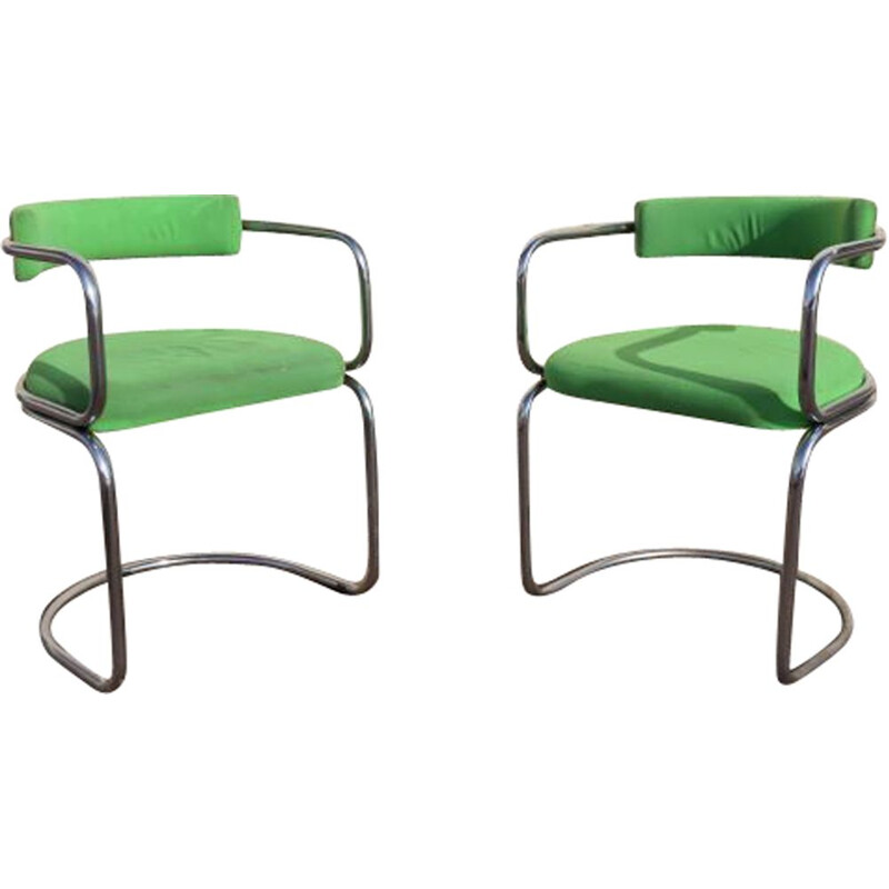 Pair of vintage armchairs by Zougoise Victoria, Switzerland 1970