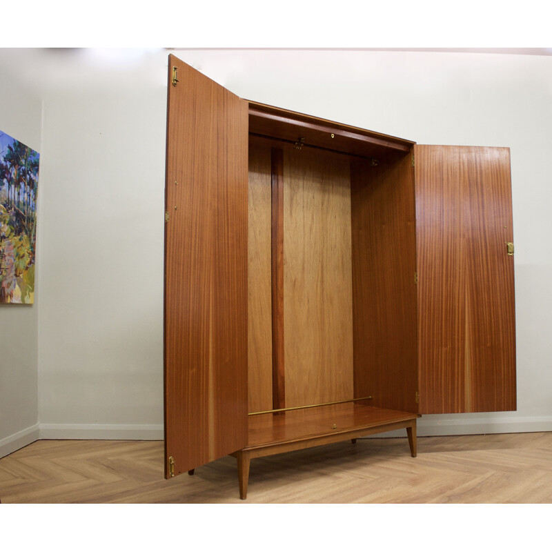 Vintage Teak Wardrobe, UK 1960s