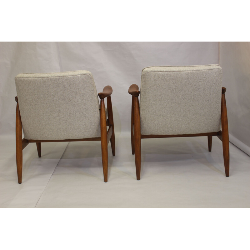 Pair of vintage GFM-87 armchairs by Juliusz Kedziorek by Gościcińskie 1960s