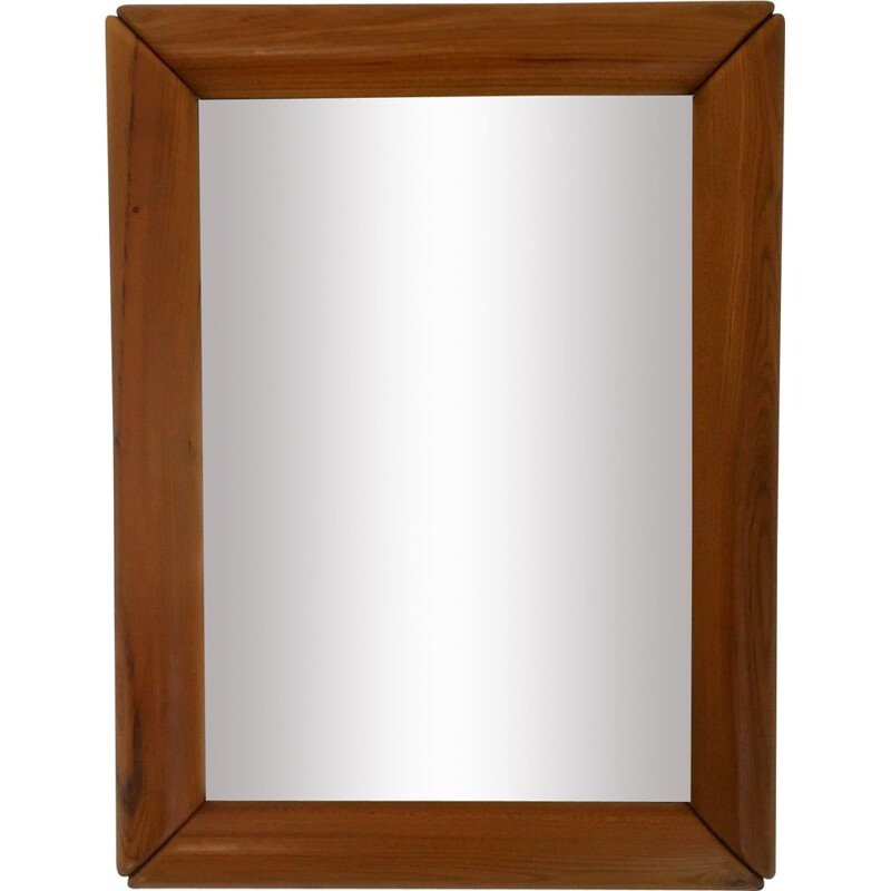 Vintage mirror in solid elm 1980