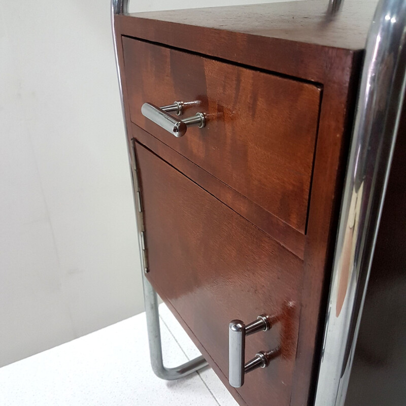 Pair of vintage Bauhaus nightstands by Auping, Netherlands 1950s