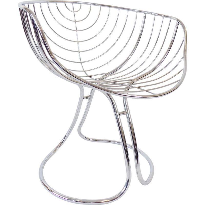 Vintage Rima Pan Am chrome chair by Gastone Rinaldi