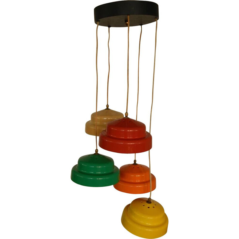 Lampadario vintage in plastica 1950