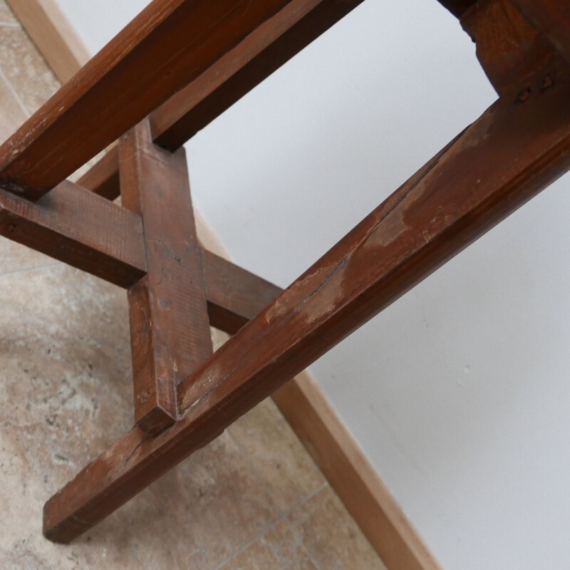 Paire de tabourets vintage de laboratoire originaux par Pierre Jeanneret, Inde 1965