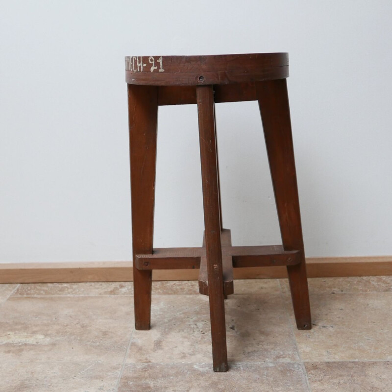 Pair of  vintage Original Lab Bar Stool by Pierre Jeanneret, India 1965s