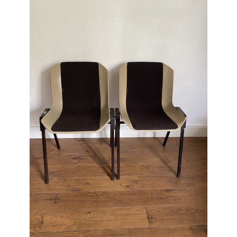 Pair of vintage chairs Grosfillex by Albert Jacob 1970s