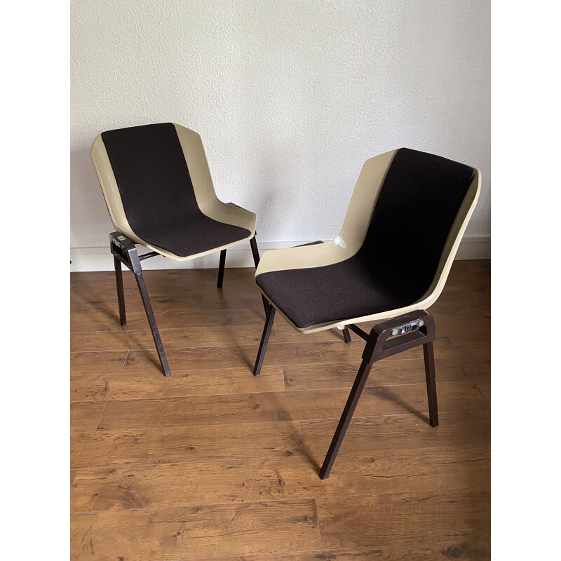 Pair of vintage chairs Grosfillex by Albert Jacob 1970s