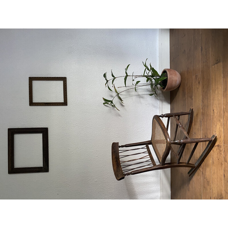 Vintage Rocking chair in natural wood