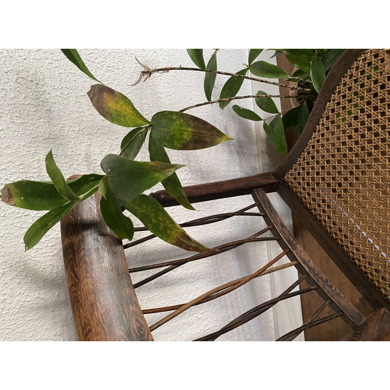 Vintage Rocking chair in natural wood