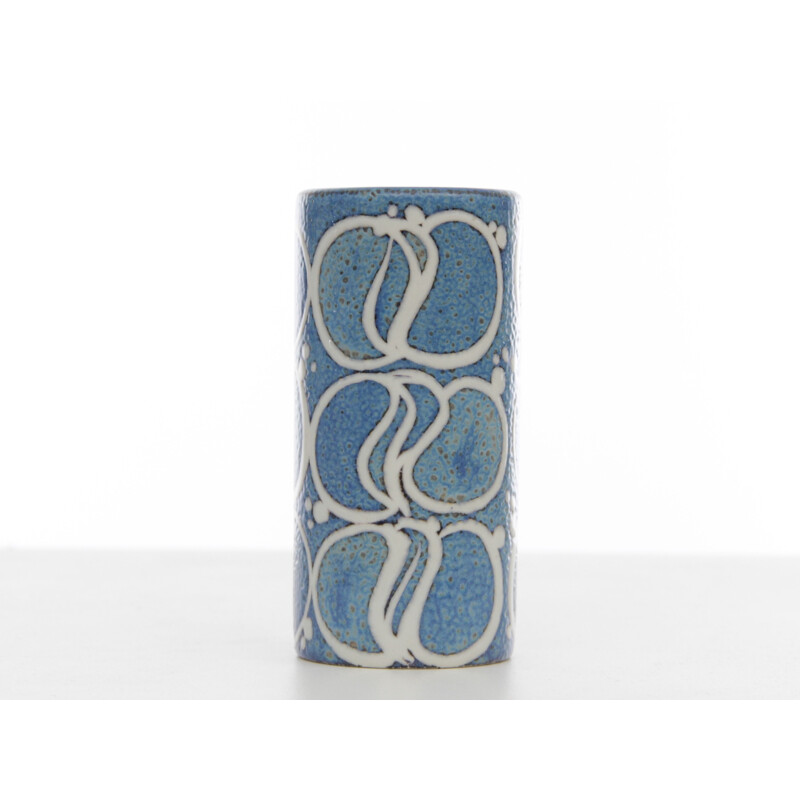Vintage ceramic cylindrical vase 6633505 Baca, Scandinavian 1969s
