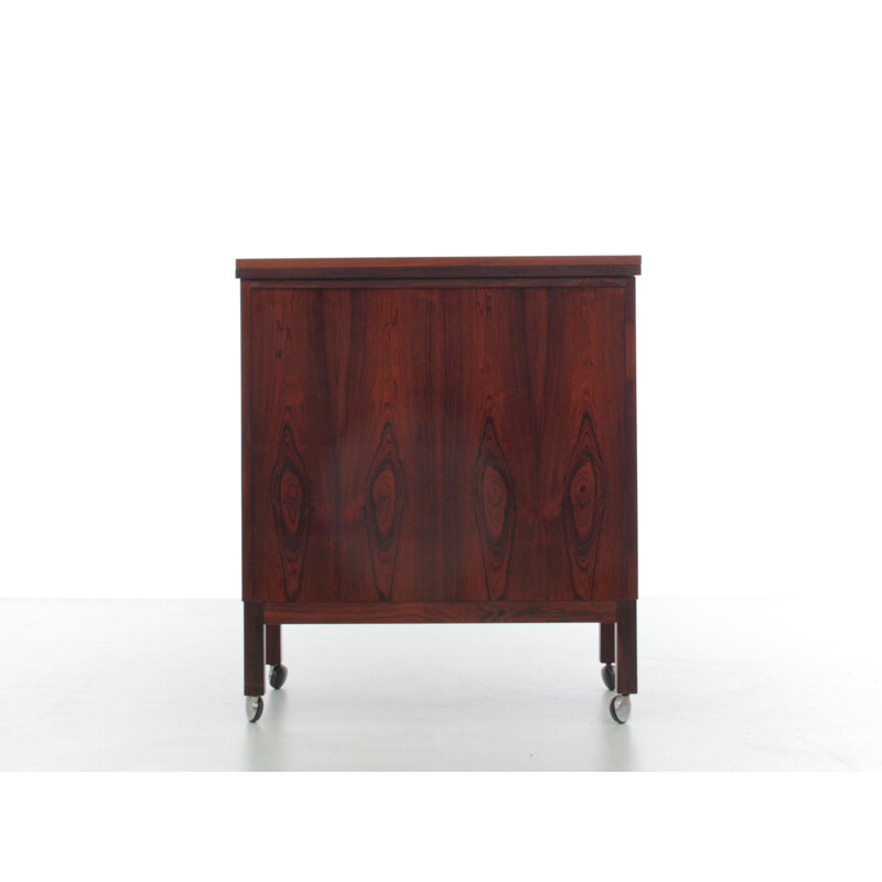 Vintage bar with casters in rosewood from Rio, Scandinavia