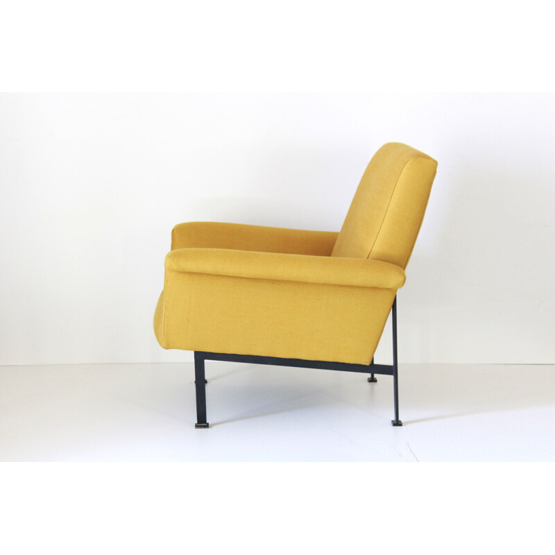 Fauteuil vintage jaune 1950