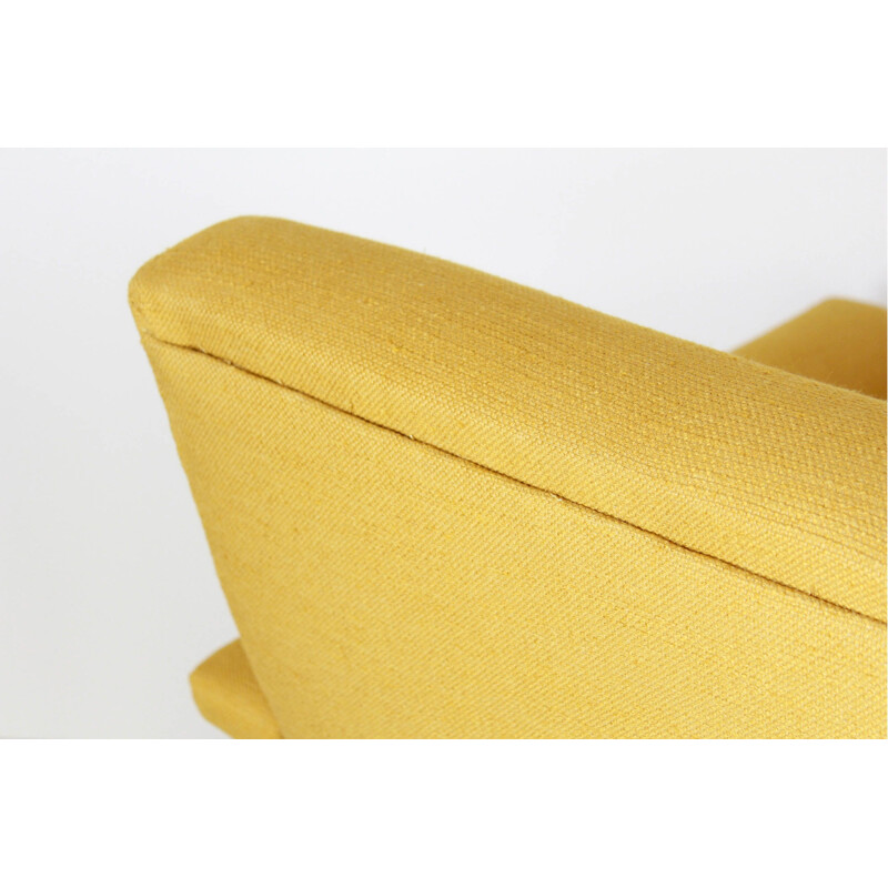 Fauteuil vintage jaune 1950