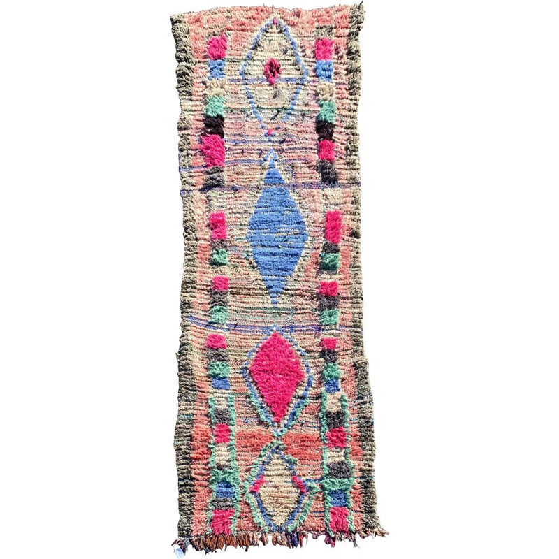 Tapis vintage Couloir Berbere Boujaad, Maroc 1970