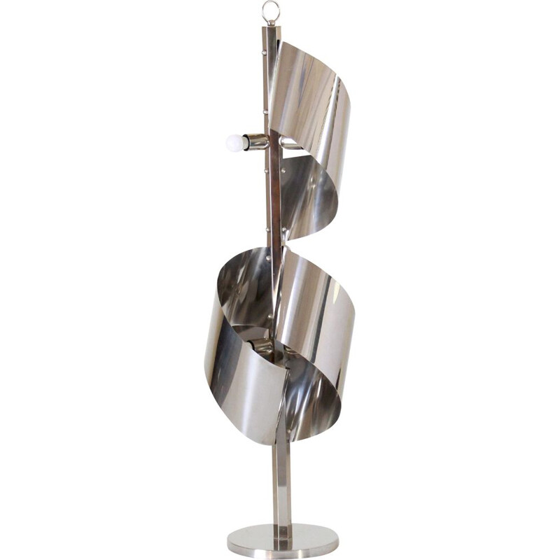 Vintage chromed floor lamp by Reggiani, Italy 1960s