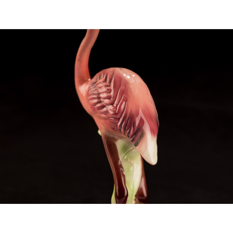 Vintage flamingo por Goebel, Alemanha 1950