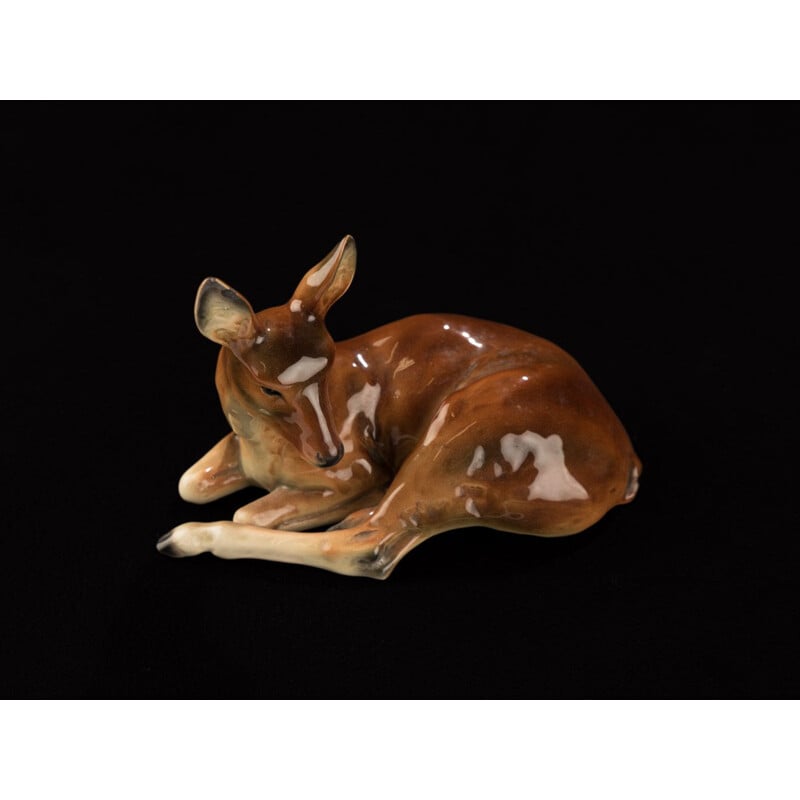 Vintage Deer with Fawn by Goebel, Germany 1950s