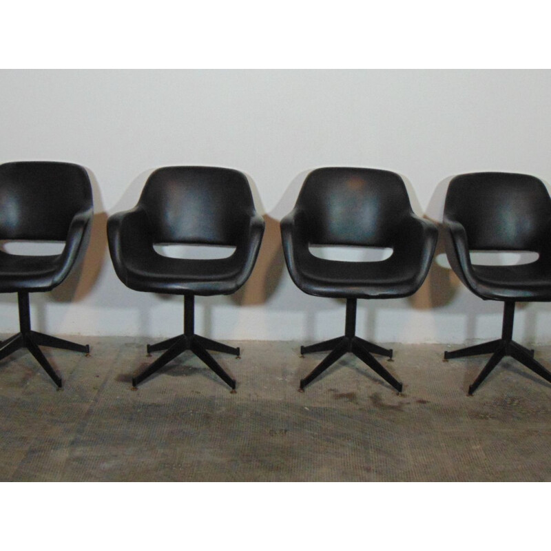 Set van 4 vintage 1960 fauteuils