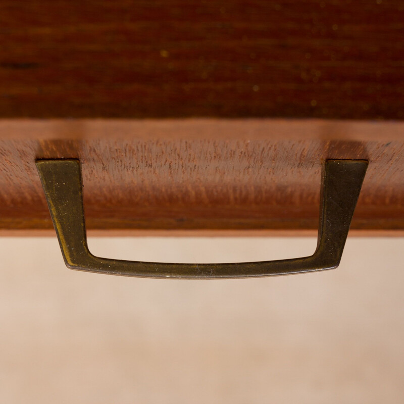 Vintage Danish teak wall unit with small desk, 1960