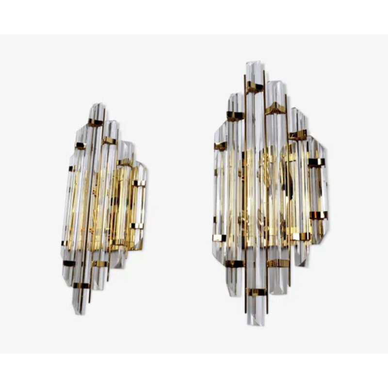 Pair of vintage Paolo Venini wall lights 1970s