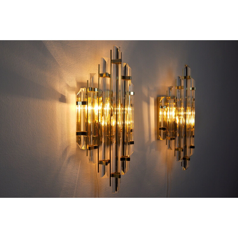 Pair of vintage Paolo Venini wall lights 1970s