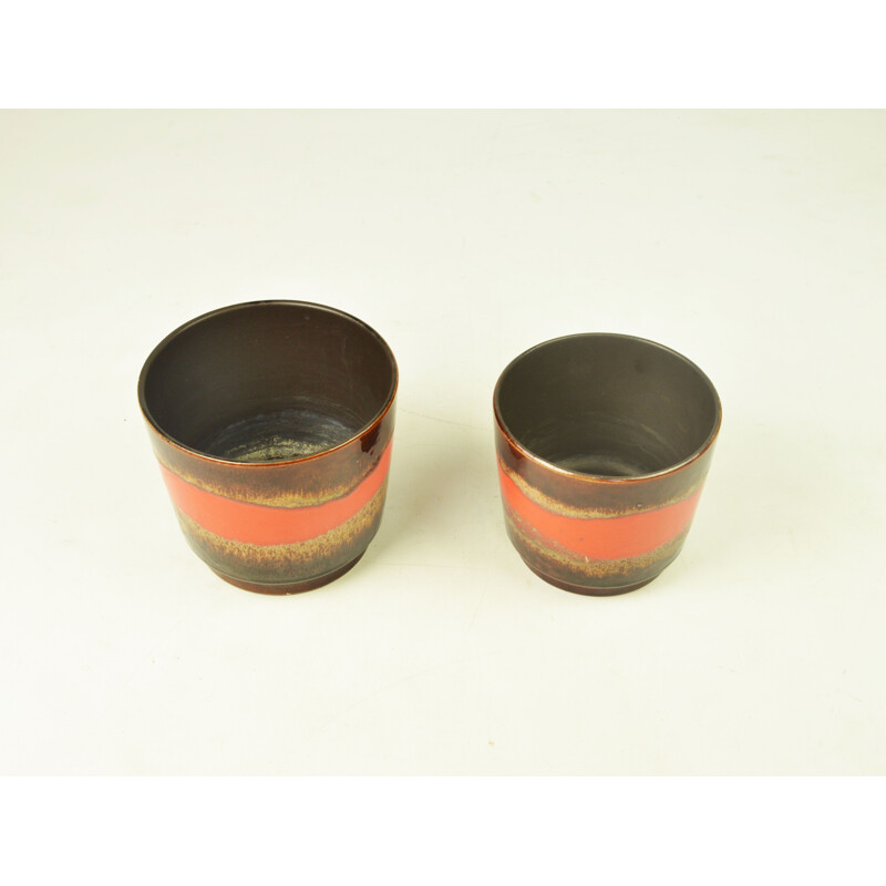 Pair of vintage flowerpot, Germany 1970s