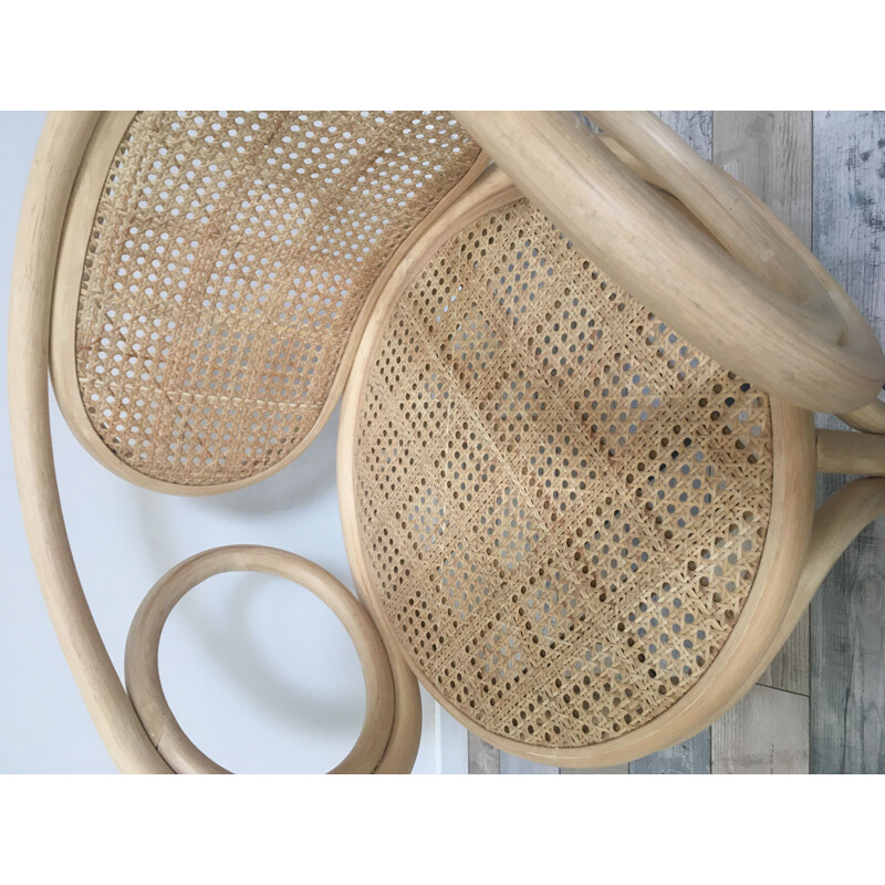 Vintage armchair in rattan and wickerwork