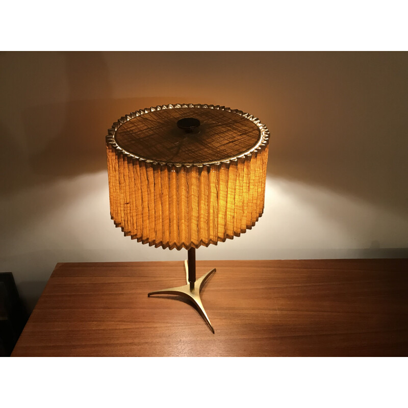 Vintage-Lampe aus Messing und Palisander von J.T Kalmar, Österreich 1950