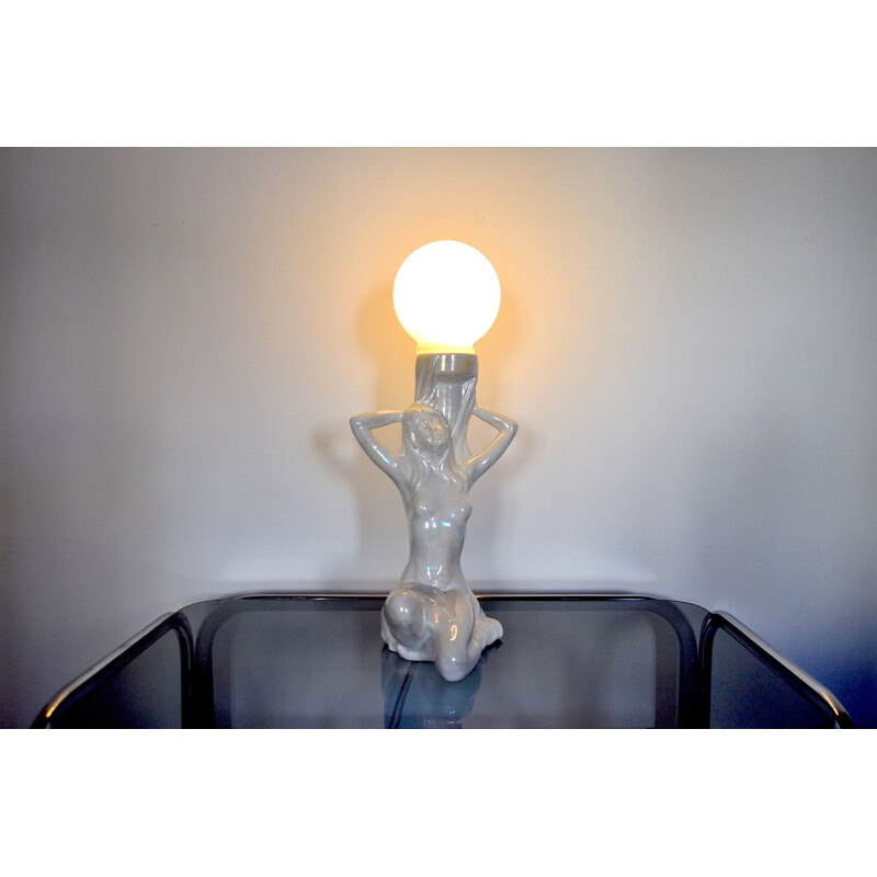 Vintage lamp "Naked Woman" in ceramic 1970