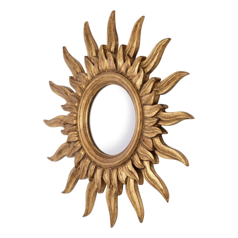 Vintage golden witch's eye mirror