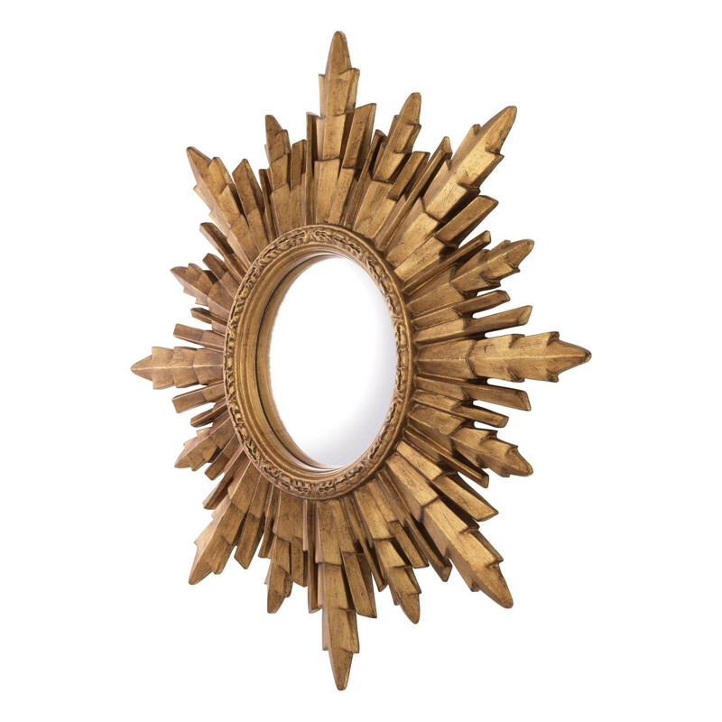 Vintage golden witch's eye mirror