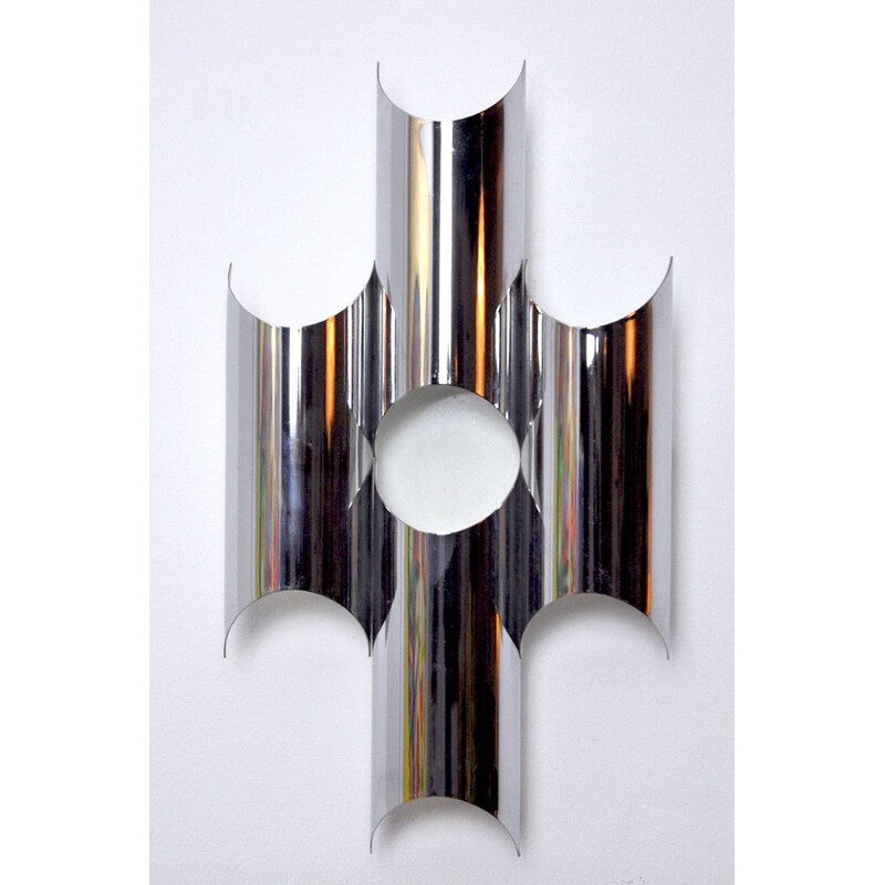 Vintage chrome wall light Raak 1970