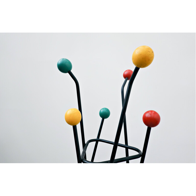 Vintage "Clef de sol" coat rack by Roger Ferraud 1950