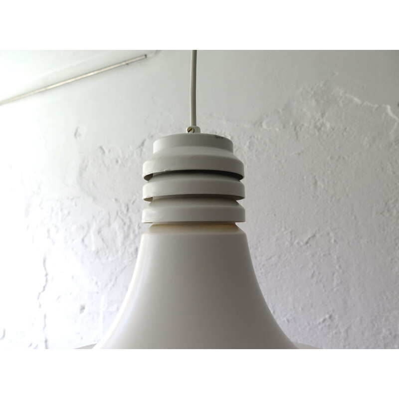 Vintage white pendant lamp, Denmark 1970