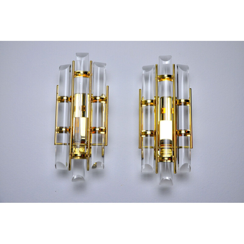 Pair of vintage Paolo Venini wall lights 1970s