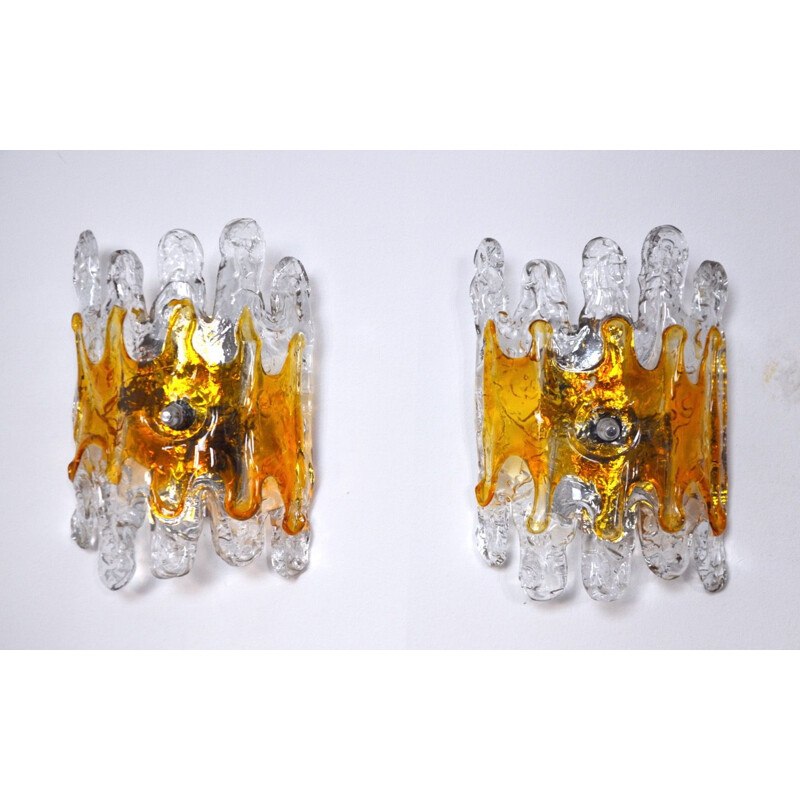 Pair of vintage sconces, Italy 1970