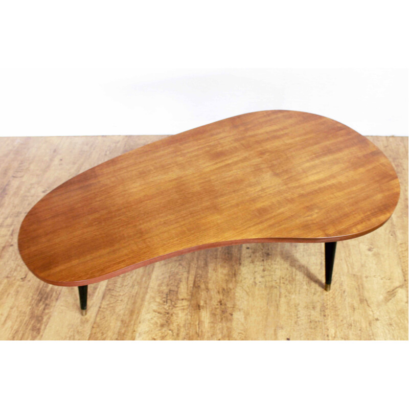 Table basse vintage "haricot" 1960