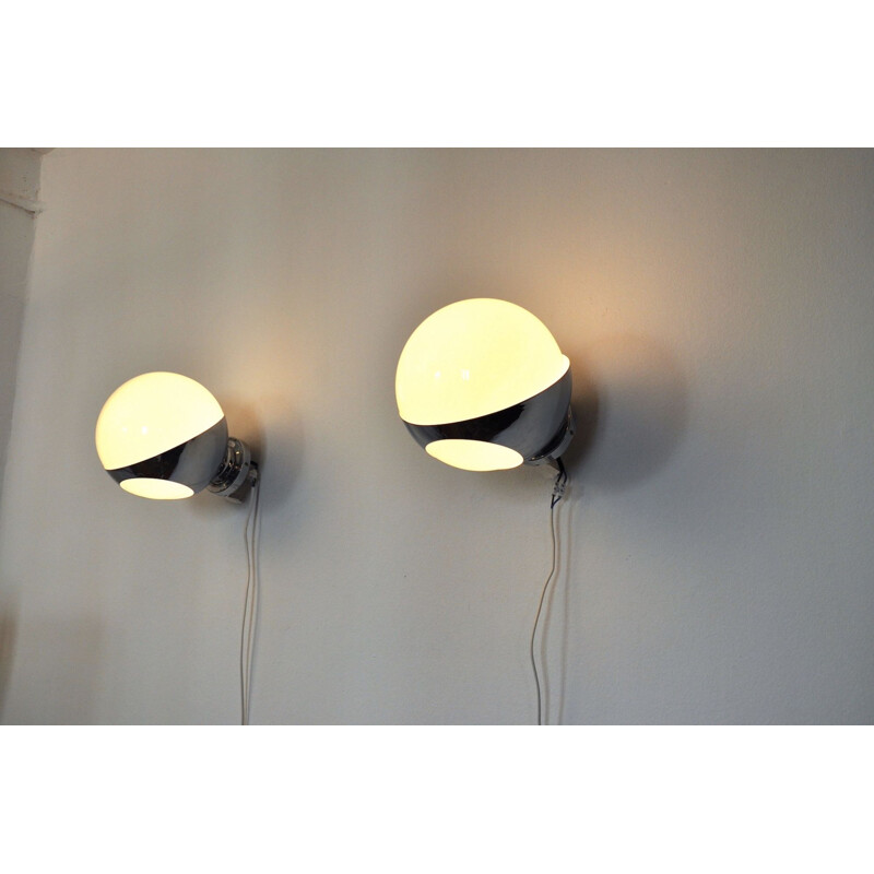 Pair of vintage opaline sconces 1960s