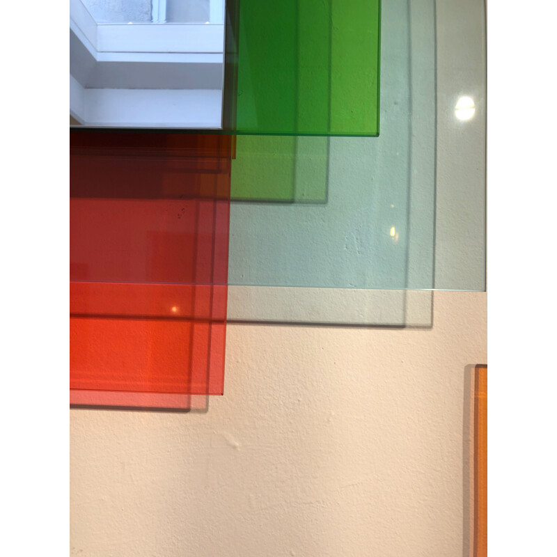 Set di 3 specchi da parete vintage "Colour on colour" di Johanna Grawunder per Glas, Italia 2010