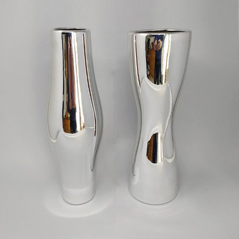 Pair of vintage ceramic vases, Italy 1970