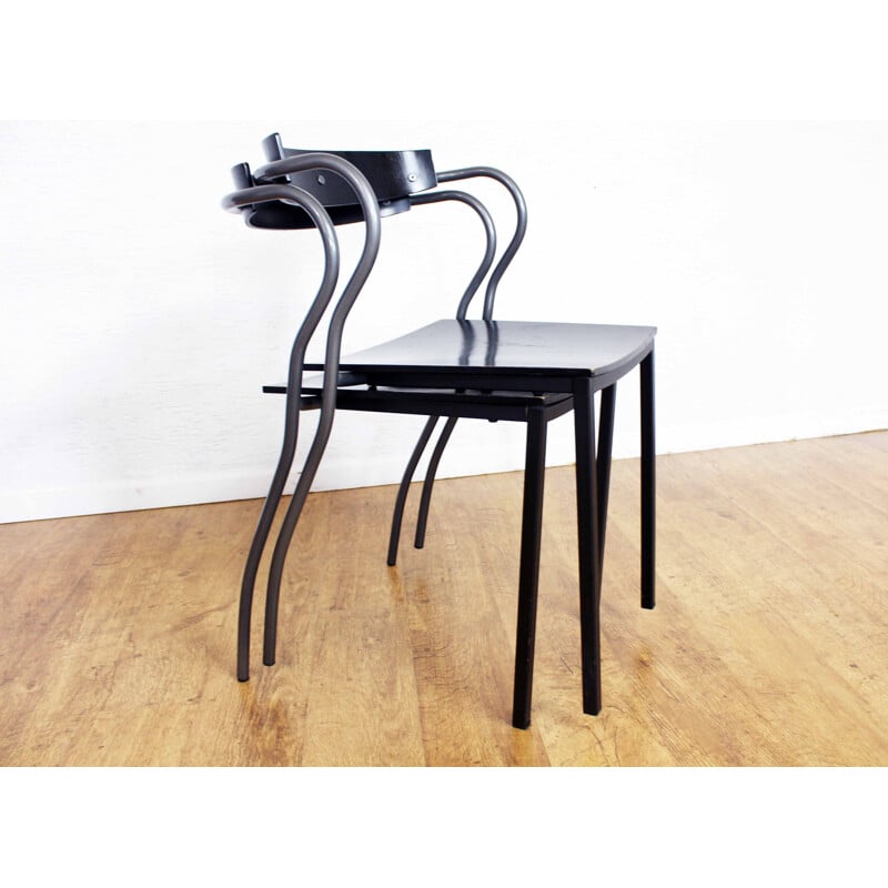 Paire de chaises vintage RIO de Pascal et Olivier Mourgue pour Artelano 1980